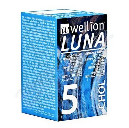 Wellion LUNA testovacie prúžky na meranie cholesterolu 5 ks