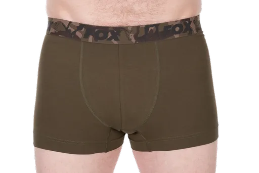 Fox trenírky boxer shorts kaki/black 2 ks - xl