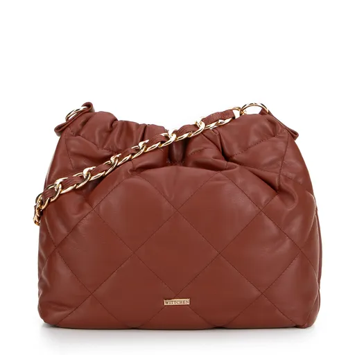 Dámska kabelka typu vak na retiazke červená 99-4Y-626-4