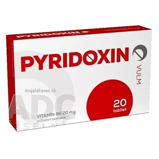 VULM PYRIDOXIN tbl (vitamín B6 20 mg) 1x20 ks