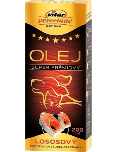 VITAR Veterinae Lososový olej pre psy a mačky 200 ml