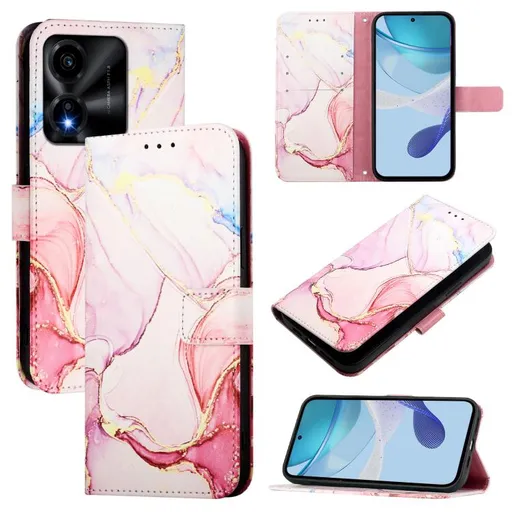 ART MARBLE Peňaženkový kryt pre Honor X5c Plus ROSE GOLD