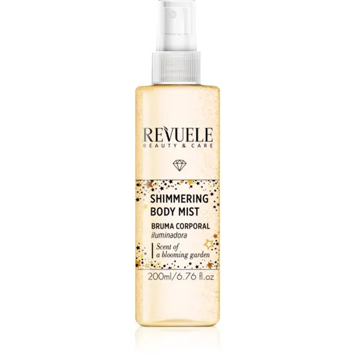 Revuele Shimmering Body Mist rozjasňujúca hmla na telo odtieň Gold 200 ml