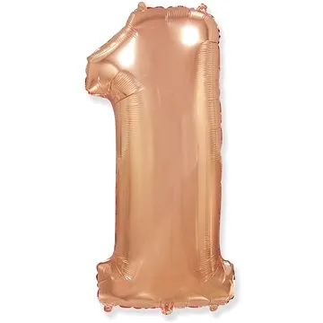 Balón foliový číslice růžovo zlatá - rose gold 102 cm - 1 (8435102305425)