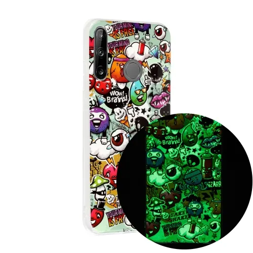 ART TPU Svietiaci obal Huawei P40 Lite E RUBBISH