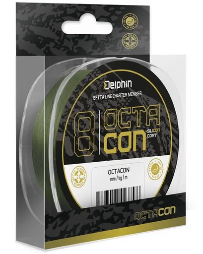 Delphin splietaná šnúra octacon zelená 135 m - 0,16 mm 10 kg
