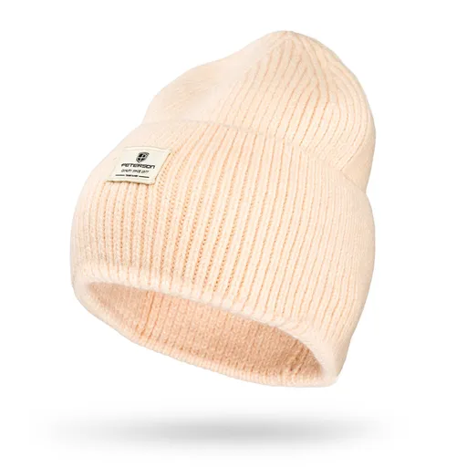 Béžová zimná dámska čiapka Beanie z angory a akrylu v univerzálnej veľkosti