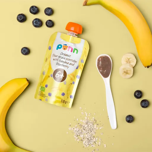 SALVEST Põnn Banán s čučoriedkami a obilnými vločkami BIO 110 g