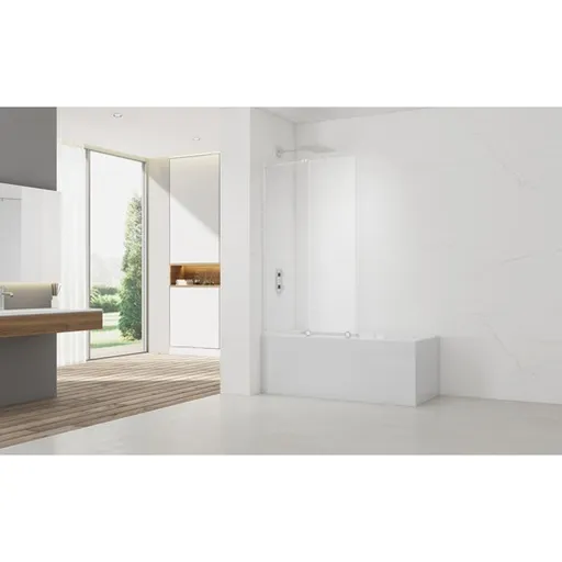 Vanová zástěna SAT Walk-In Xmotion 150x117,5 cm biela SATWIXMVZ150B