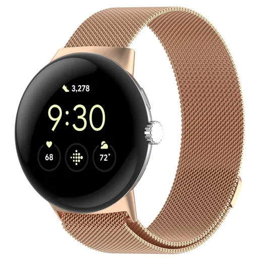 MILANESE Kovový remienok pre Google Pixel Watch 3 41mm / Pixel Watch 4 41mm svetloružový