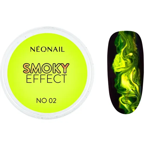 NEONAIL Effect Smoky farebný púder na nechty odtieň No. 02 Yellow 2 g