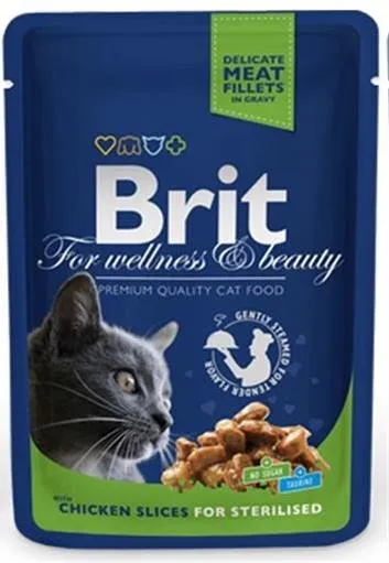 BRIT Premium cat Kapsička Sterilised Chicken Slice 100g