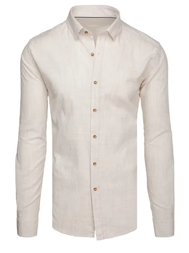 Košeľa pánska casual béžová Dstreet DX2655