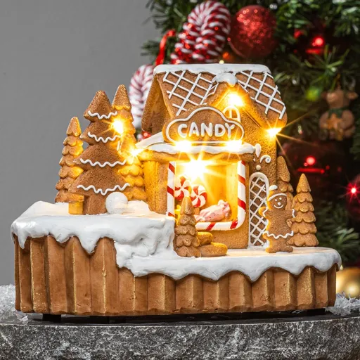 Haushalt international LED Dekorace Perníková chaloupka