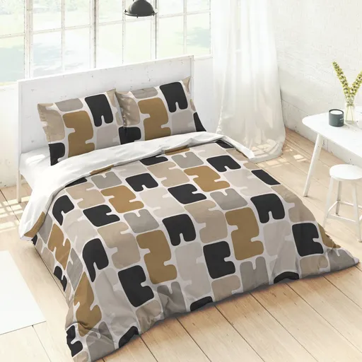 Posteľná bavlnená bielizeň s potlačou Block