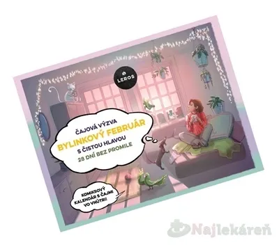 LEROS Bylinkový Február s čistou hlavou 6, set čajov + komiksový kalendár