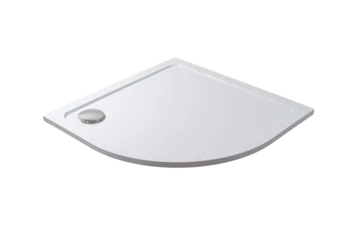 H K - THOR Sprchová vanička z liateho mramoru, štvrťkruh, R550 90x90x3 cm - ľavý odpad SE-THOR-90QL