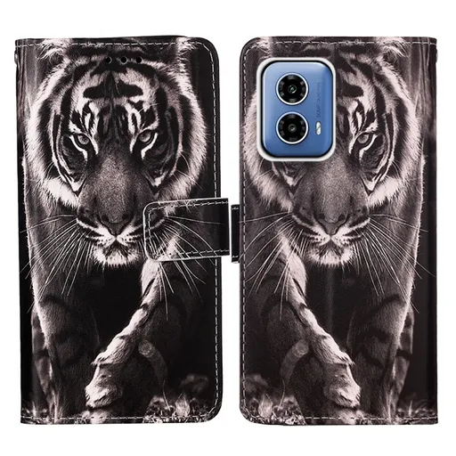 ART Peňaženkový kryt pre Motorola Moto G34 5G BLACK TIGER