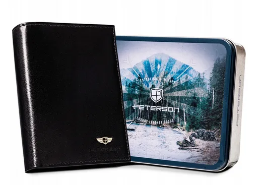 Veľká pánska kožená peňaženka bez zapínania - Peterson