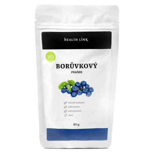 HEALTH LINK Prášok čučoriedkový BIO 80 g