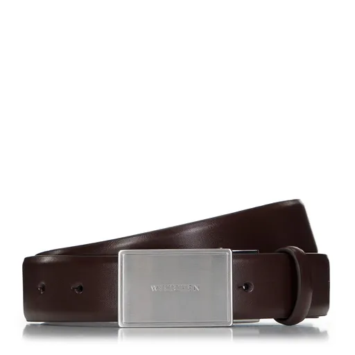 Pánsky kožený opasok s plnou prackou rovný 98-8M-115-4