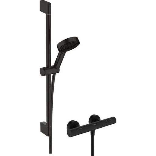 Sprchová batéria Hansgrohe Pulsify Select S so sprchovacím setom 150 mm čierna matná 24262670