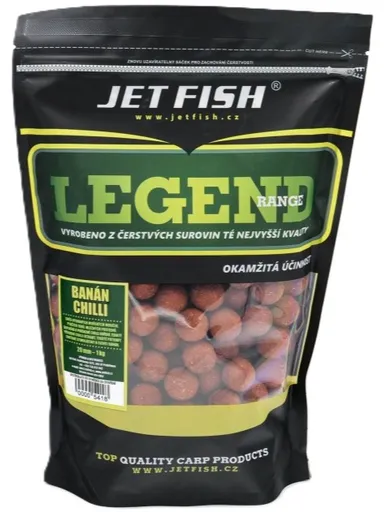 Jet fish boilie legend range banán chilliii - 1 kg 20 mm