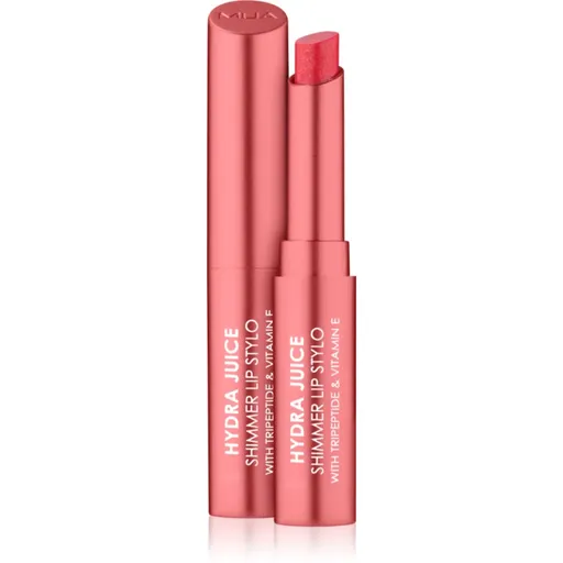 MUA Makeup Academy Hydra Juice Peptide Shimmer Lip Stylo trblietavý rúž s vyživujúcim účinkom odtieň Raspberry Jam 1.5 g