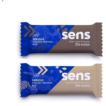 SENS Serious Protein tyčinka s 20 g bielkovín a cvrčou múkou, 60 g (SPTsens0014nad)
