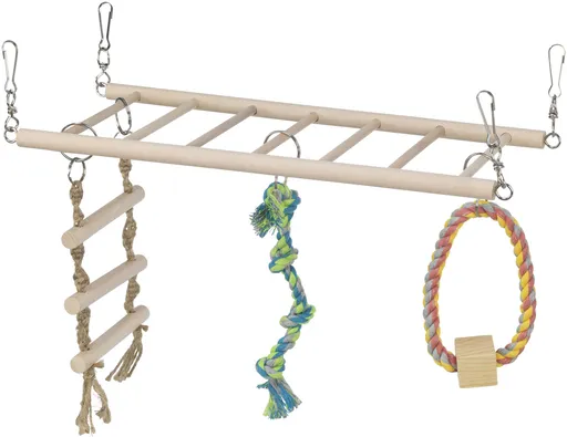 TRIXIE Suspension bridge drevený visutý rebrík pre fretky a potkany 35×15×15cm