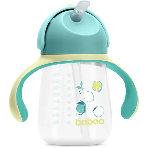 Baboo Cup with Silicone Straw hrnček s rúrkou Lagoon Fiesta 9m+ 260 ml
