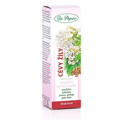 DR.POPOV Kvapky bylinné cievy žily 50 ml