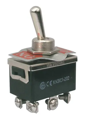 Prepínač páčkový  2pol./6pin  ON-ON 250V/10A šroub.