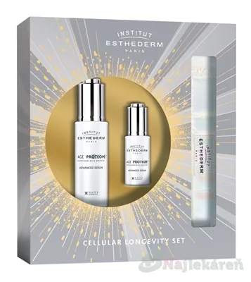 Institut Esthederm Age Proteom pleťové sérum 30 ml + očné sérum 15 ml + cestovná taštička