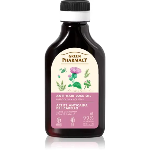 Green Pharmacy Horsetail Burdock Oil lopúchový olej proti padaniu vlasov 100 ml