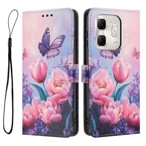 ART Peňaženkový kryt pre Infinix Smart 9 HD PINK FLOWER
