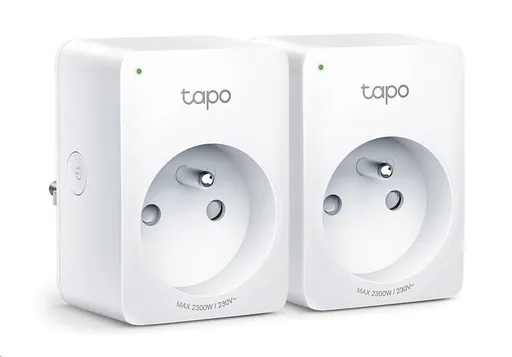 TP-Link Tapo P100 (2-pack) múdra WiFi mini zásuvka (2300W, 10A, 2, 4 GHz, BT)