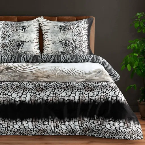 ArtFir Obliečky na dvojlôžko EVA 17 | sivá/béžová 160 x 200 cm