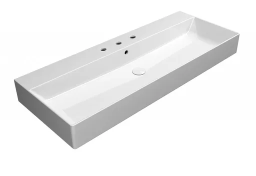 GSI - KUBE X keramické umývadlo 120x47cm, 3 otvory, biela ExtraGlaze 9424311