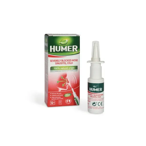 HUMER Sinusitis veľmi upchatý nos a nádcha sprej 15 ml