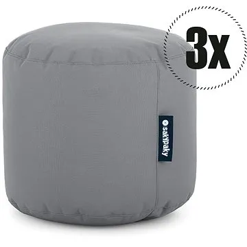 SakyPaky 3× taburetka sivá oceľová (8595653209044)