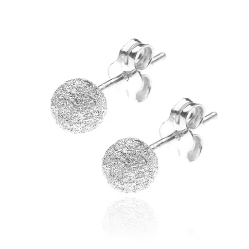 Náušnice zo striebra 925 - puzetka s trblietavou guličkou, 5 mm