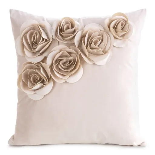 ArtFir Obliečka na vankúš FLORES 1 | púdrovoružová 45 x 45 cm