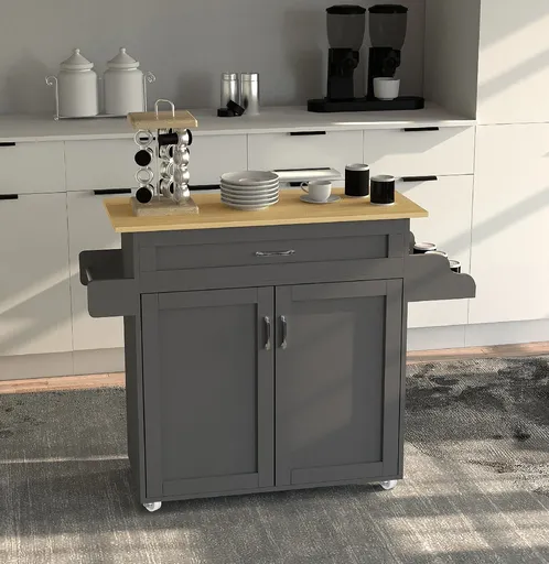 Kuchyňský vozík VCM „Pastano“, antracitový