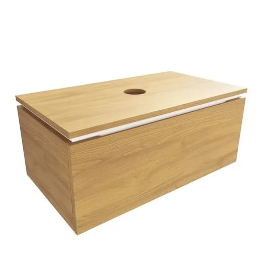 Kúpeľňová skrinka s krycou doskou SAT Feel 80x30x46 cm medový dub mat SATFEEL80DMD