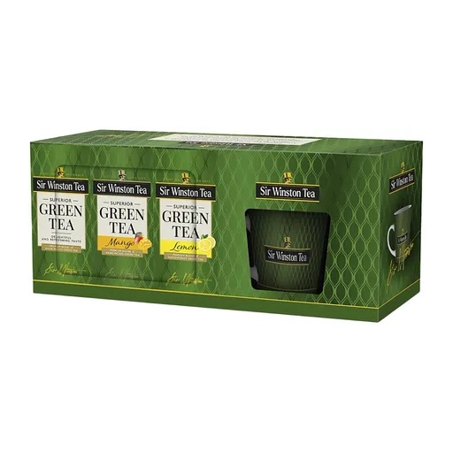 SIR WINSTON Green tea zelené čaje s hrnčekom 60 sáčkov