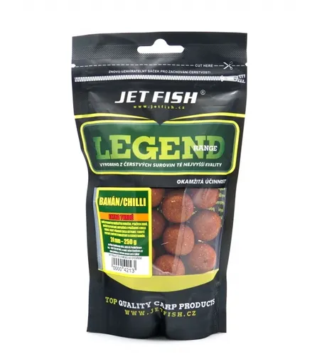 Jet fish extra tvrdé boilie legend range chilli banán 250 g - 20 mm