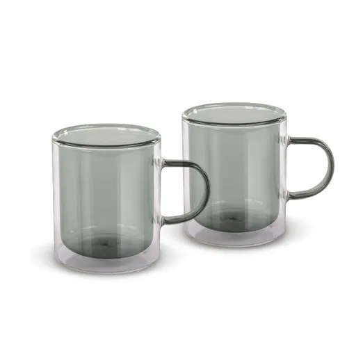 Lamart LT9121 2-dielna súprava pohárov Tea Vaso, 350 ml, čierna
