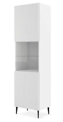 ARTBm Vitrína RAVENNA B 1DS 60 | biela matná Prevedenie: Biela matná / čierne nohy