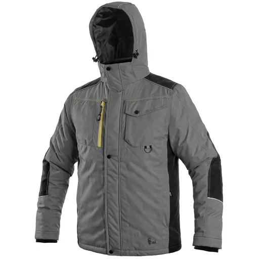 Canis (CXS) Pánska zimná bunda CXS BALTIMORE - Šedá / čierna | 3XL